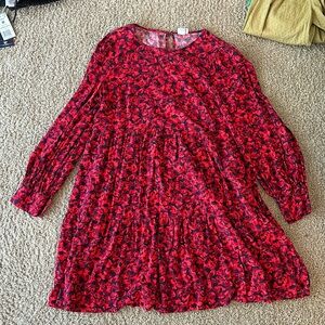 Tiered, floral target dress